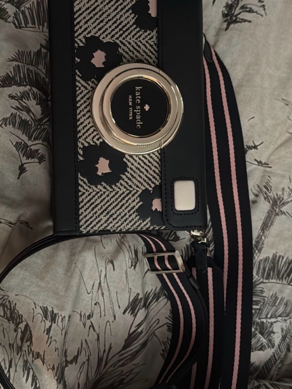 kate spade Black and Pink Camera crossbody Bag w